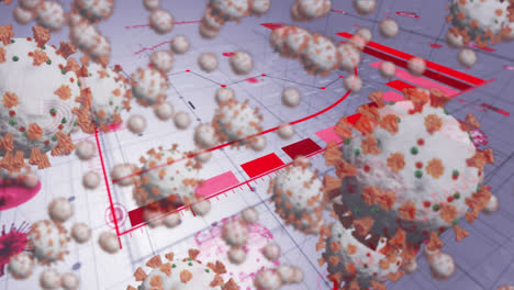 animation of covid 19 cells and data processing