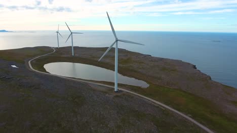 molinos de viento para la producción de energía eléctrica havoygavelen parque de molinos de viento noruega