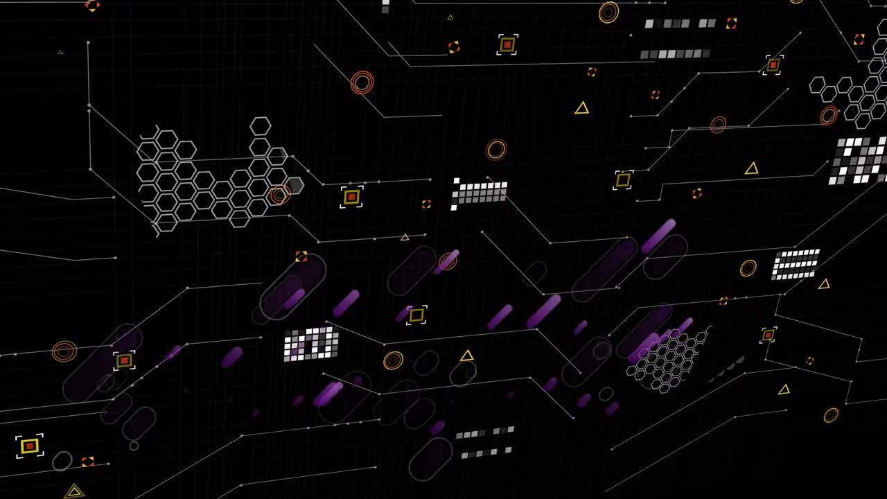 Animation of shapes over data processing