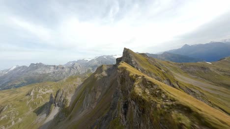 Flying-along-the-cliff-of-a-mountain-range