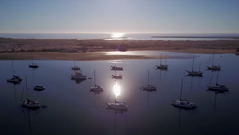 Aerial-Shot-of-the-scenic-coast-of-Morro-Bay-California-USA