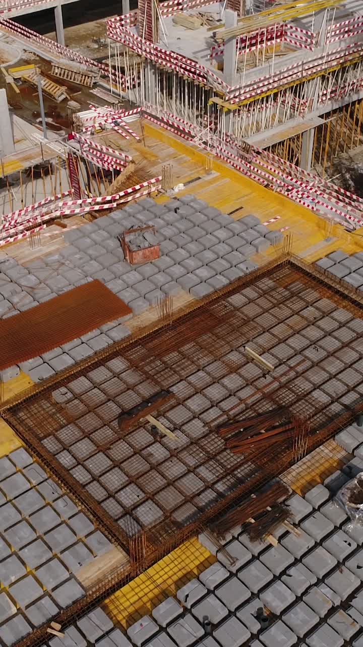 Aerial Building construction Vertical Video