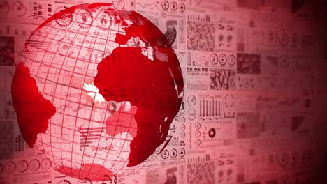 Pandemic of infection. Global earth with red dots of infection. Medical hologram elements of digital data graph. Infectious control. Cure virus. Loop animation.