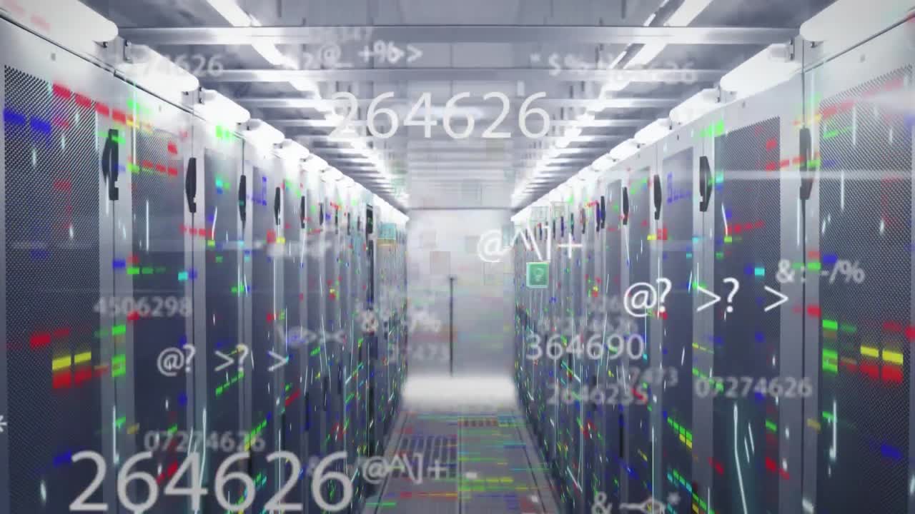 Animation of data processing over computer servers