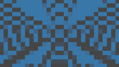 Blaue-Pixel-Im-8-Bit-Muster-Auf-Schwarzem-Farbverlauf