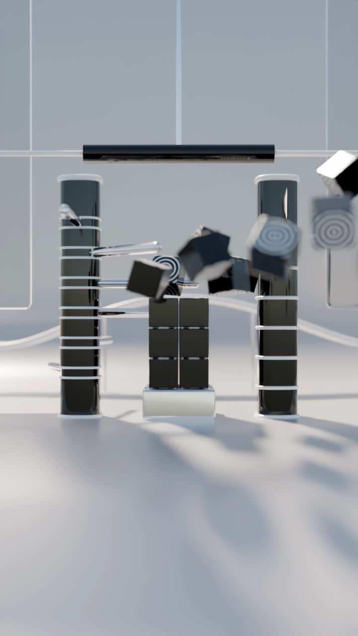 diseño de stand de exposición minimalista moderno