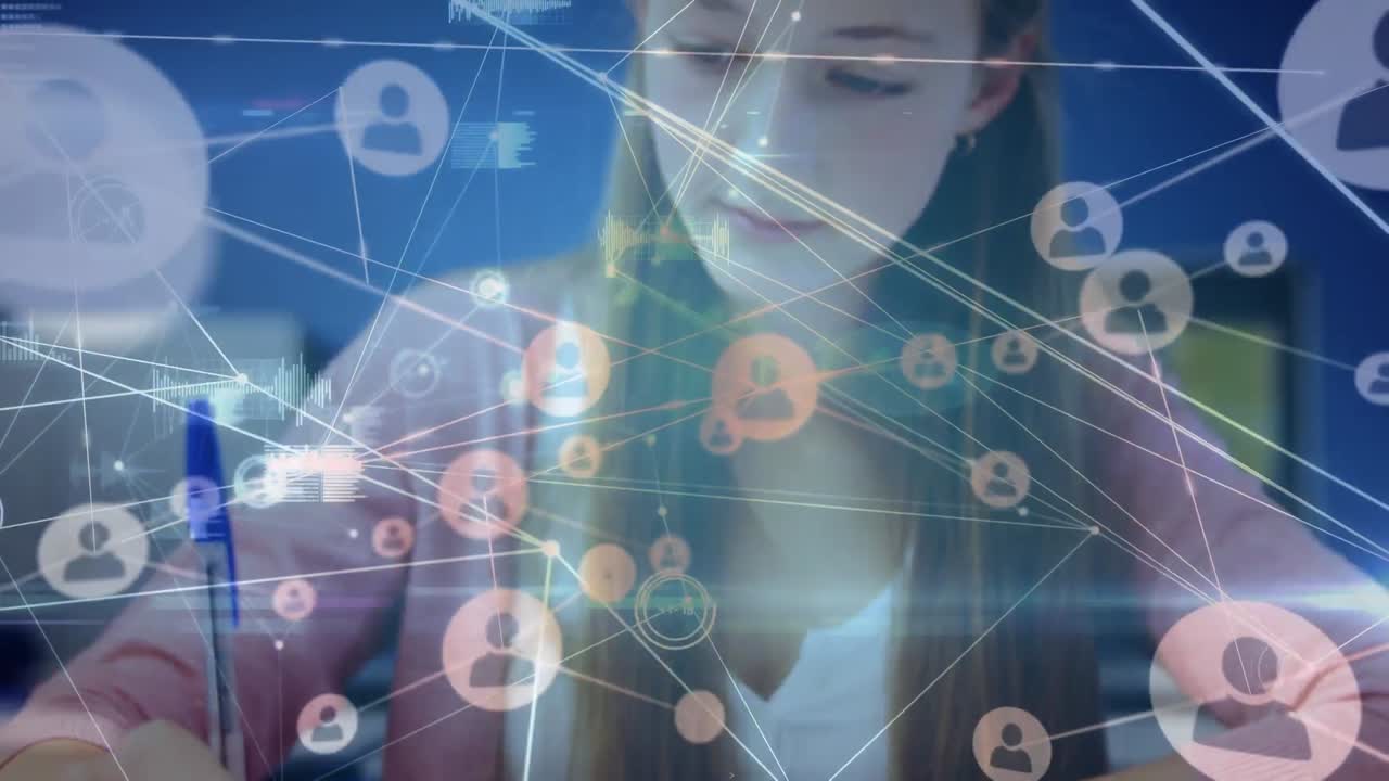 카우카스 학생에 대한 연결 네트워크의 애니메이션