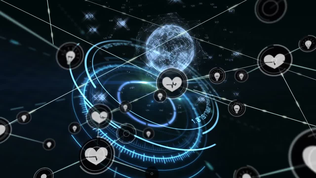 디지털 글로브와 함께 움직이는 커 ⁇ 터와 디지털 데이터