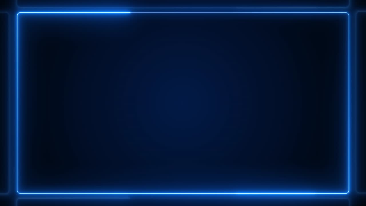 Blue glowing rectangular frame light rectangle border frame animation rectangle border purple