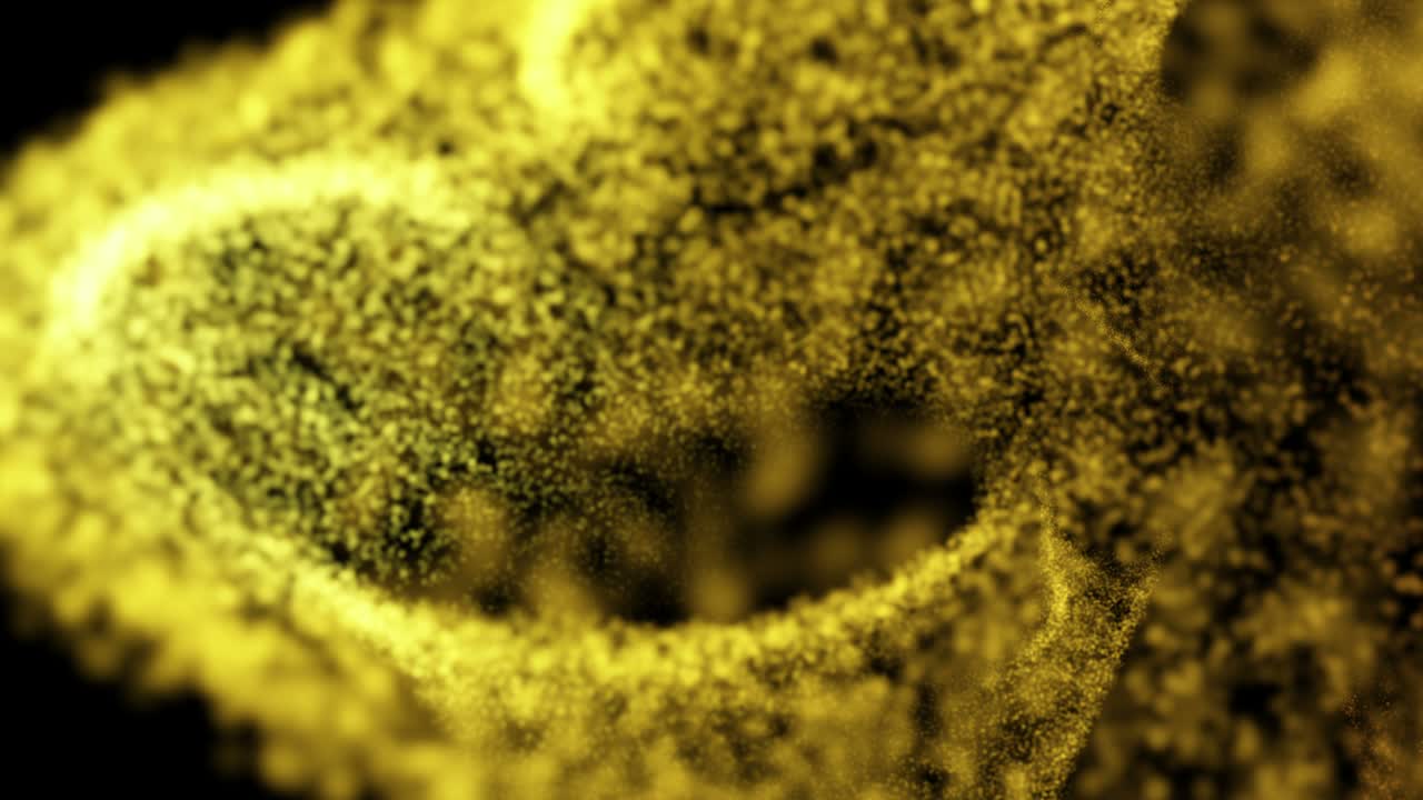 천천히 움직이는 반이는 입자와 함께 미래의 추상적인 애니메이션, 4096x2304 루프 4k