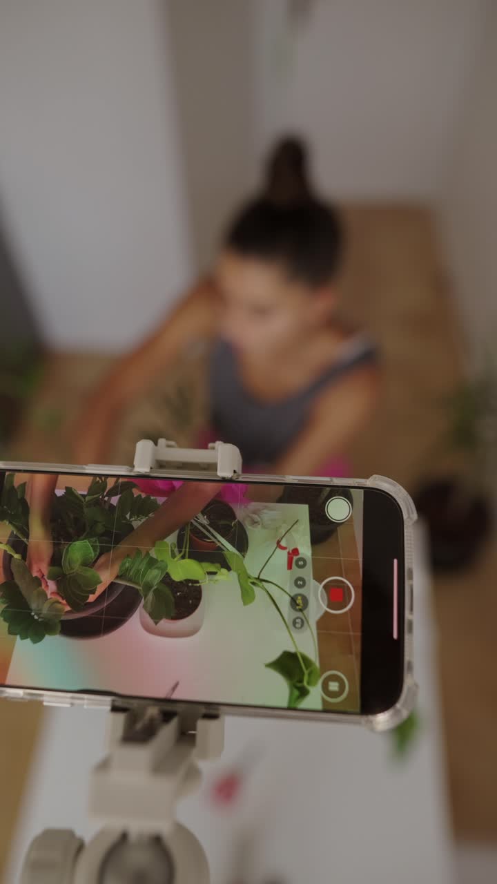 Filming a plant-related video