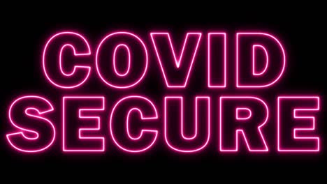 signo de neón seguro para covid