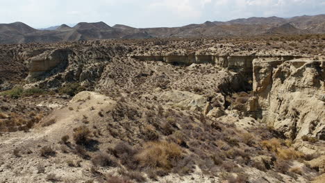 tabernas desert wild west landscape, spain. panning right to left