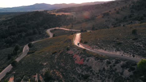 camper van touring green mountains of the mediterranean