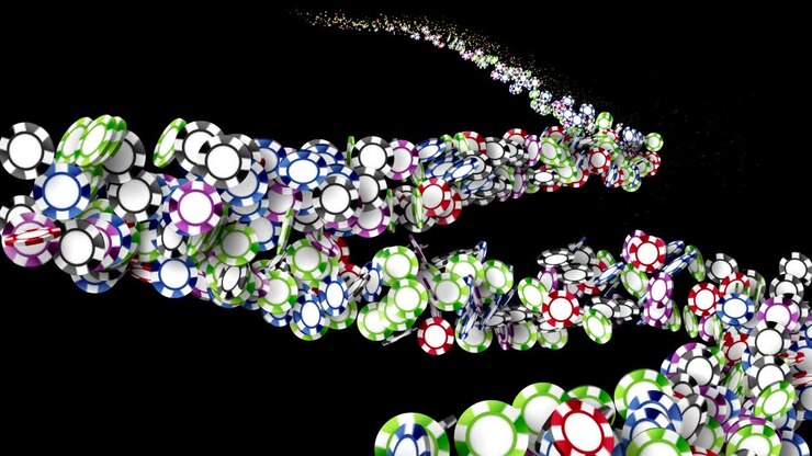 Particelle di fiches da casinò, Animazione CG