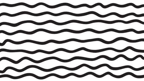 abstract funny hand drawn wave lines on white background. cartoon cute element in trendy vintage stop motion style. seamless loop doodle sketch animation for creative design project.