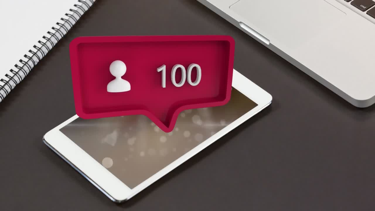 Tablet and a profile icon for social media