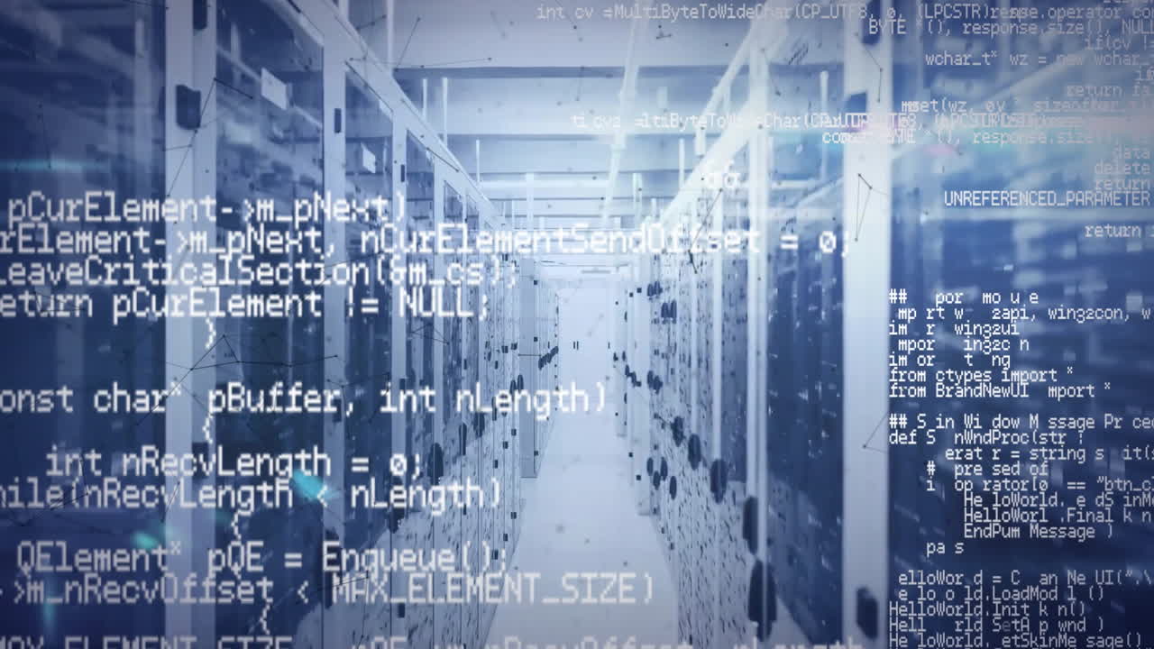 Animation of data processing over computer servers