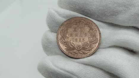 monedas antiguas. moneda de cobre portuguesa 40