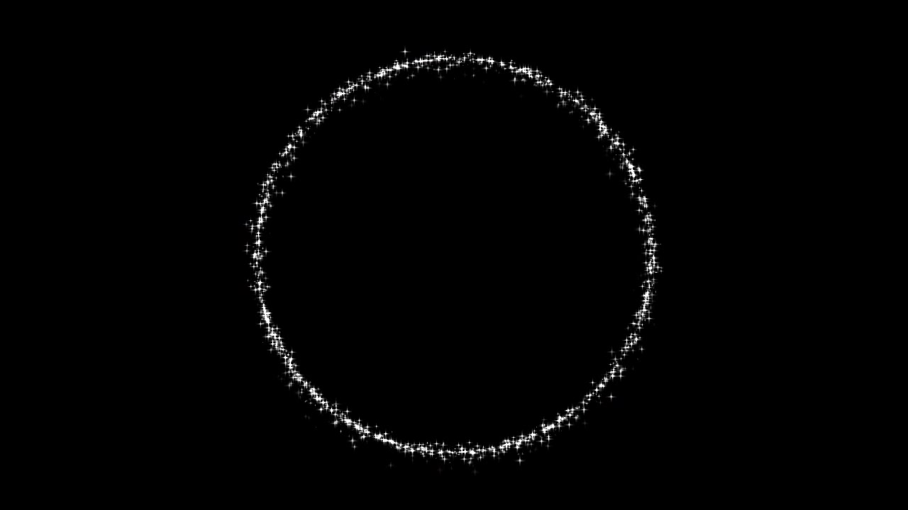 Glowing White Particle Circle Animation on Black Background