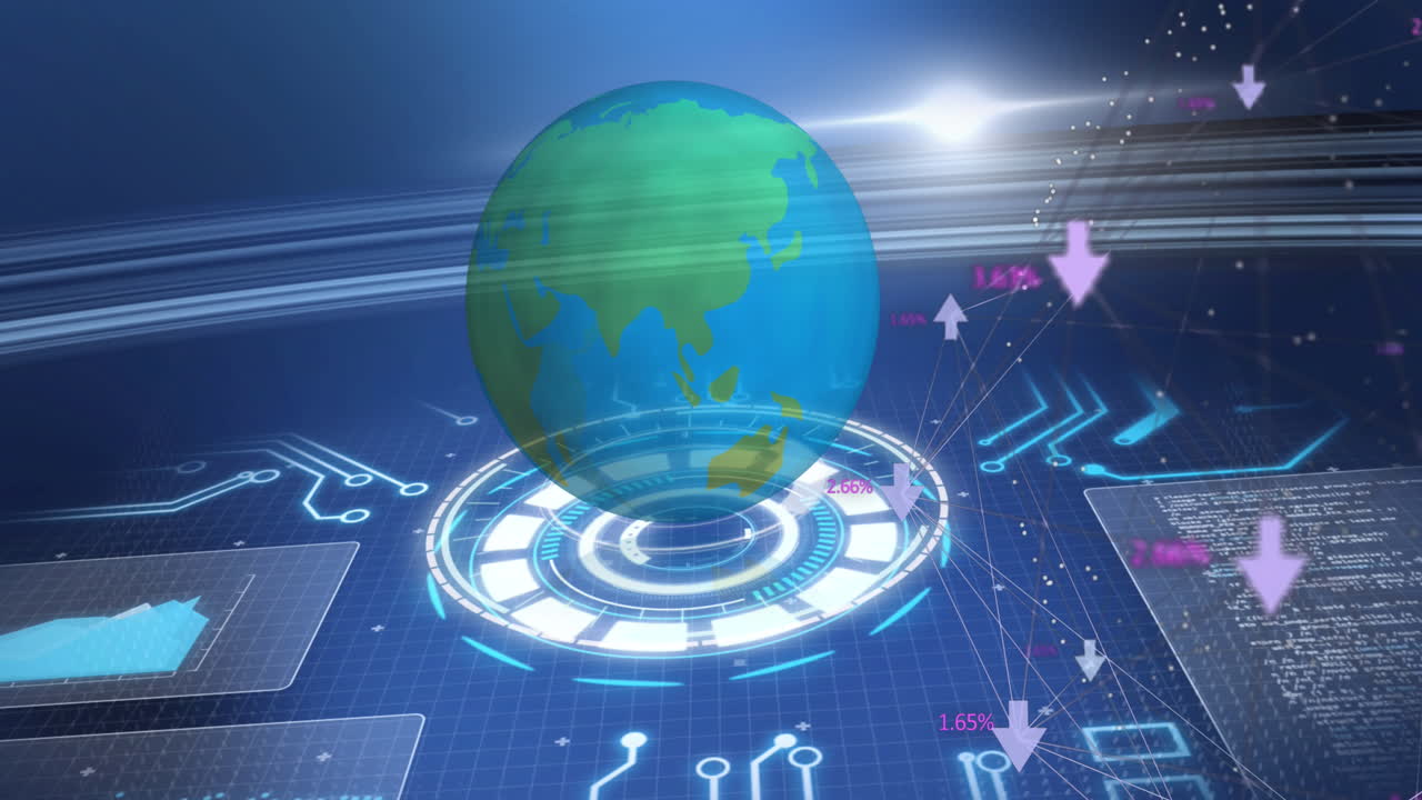 스 ⁇  스캔의 애니메이션과 지구 행성의 그리드