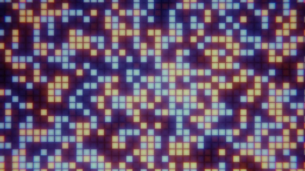 Flickering Digital Pixel Grid Background Seamless Loop