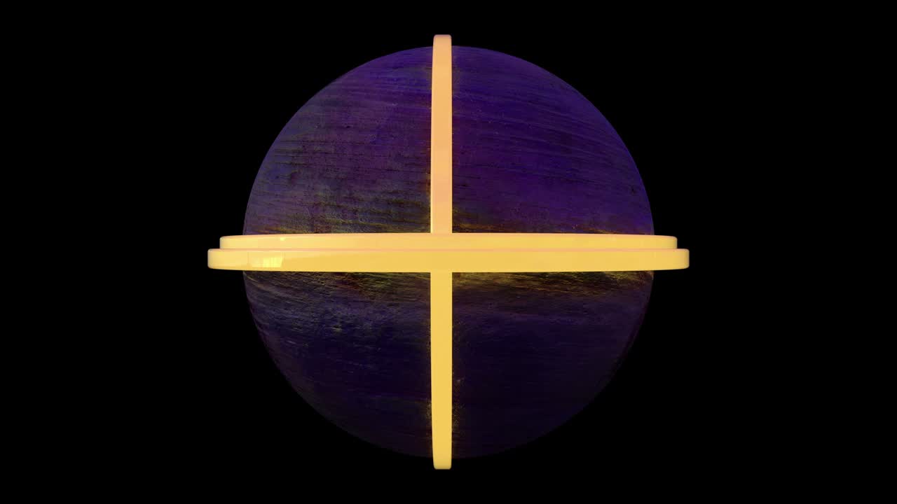 planeta futurista con canal alfa. órbitas de neón moviéndose alrededor de la esfera. patrón sin costuras.