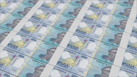 200 angolan kwanza banknotes printed by a money press