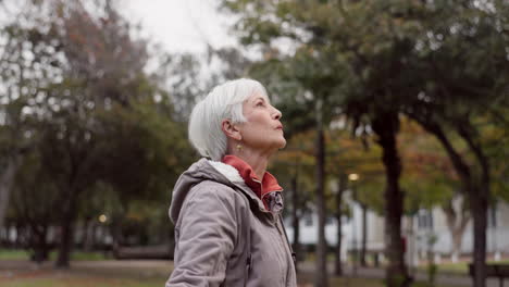 Freedom,-nature-and-elderly-woman-breathing