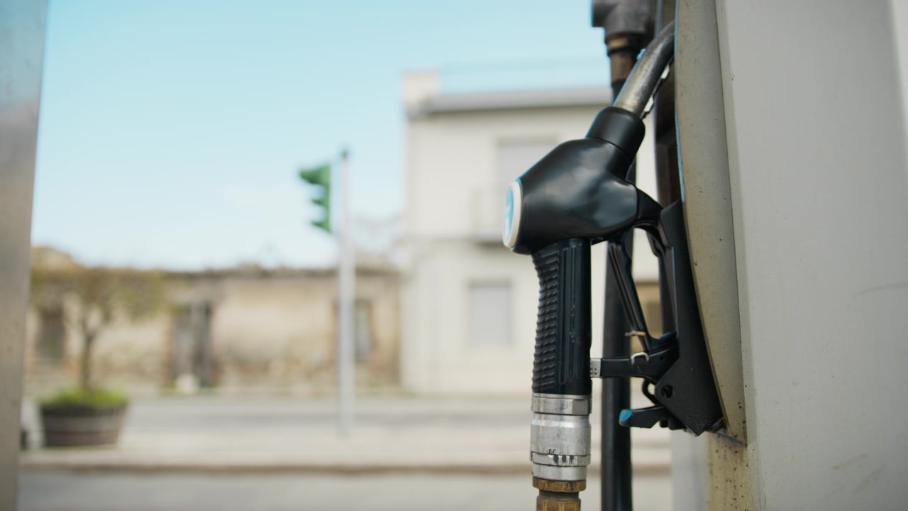 Car fuel crisis with black fuel diesel pump