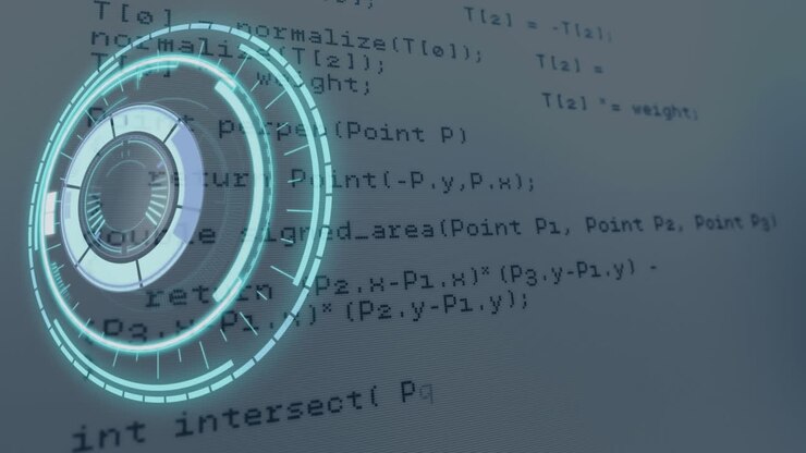 Animasjon av sikte som skanner over digital databehandling.