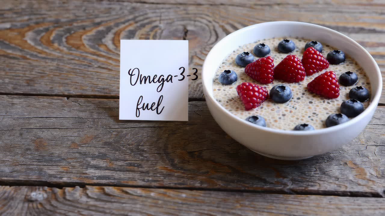 Healthy Omega-3 Breakfast Bowl with Berries