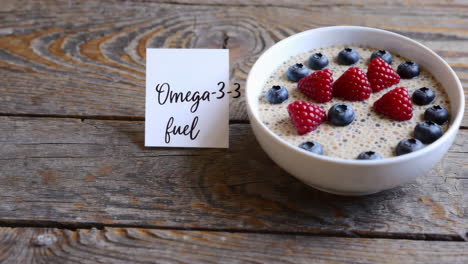 healthy omega-3 breakfast bowl with berries