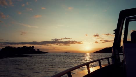 sailing during a sunset slow motion