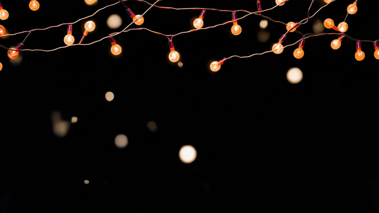 Festive lights animated overlay, transparent 4K video, alpha channel, ProRes 4444