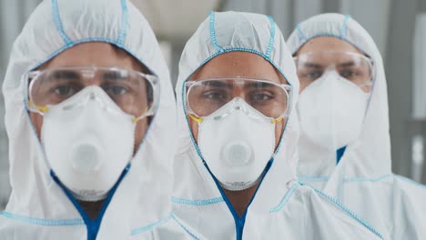 medical professionals in protective gear