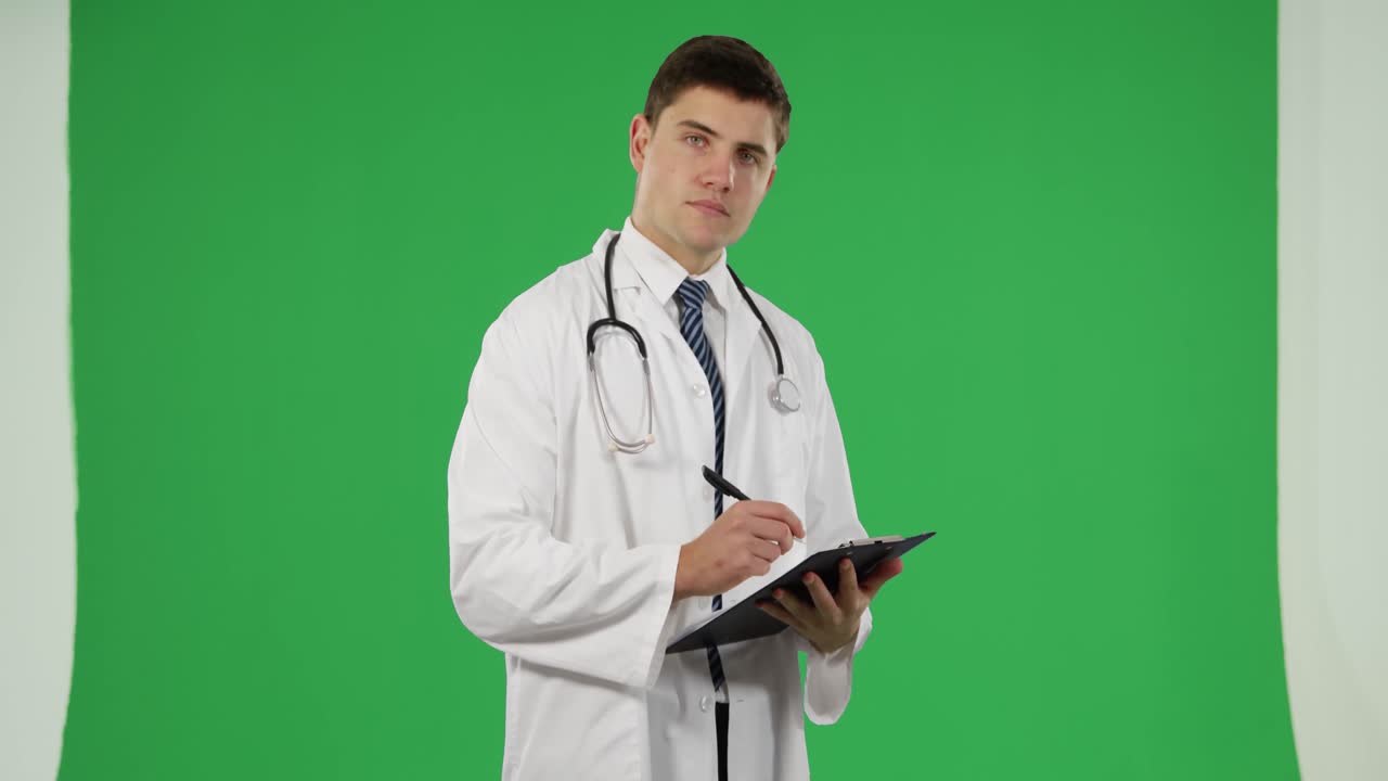 Giovane medico in camice