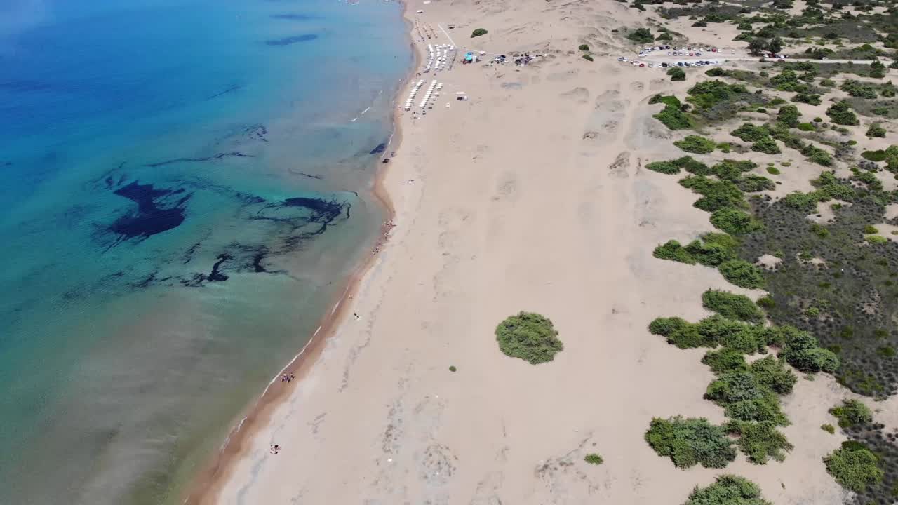 imágenes aéreas en 4k de la costa de corfú