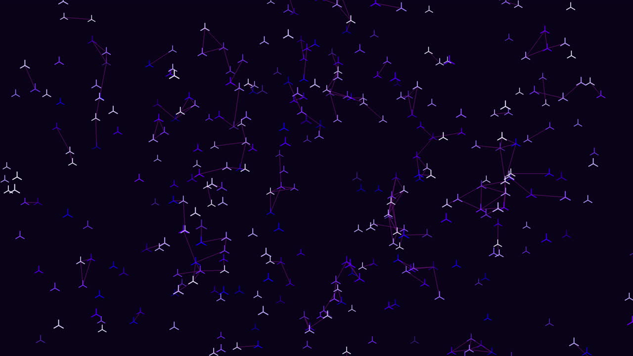 Night sky with random flying rainbow confetti