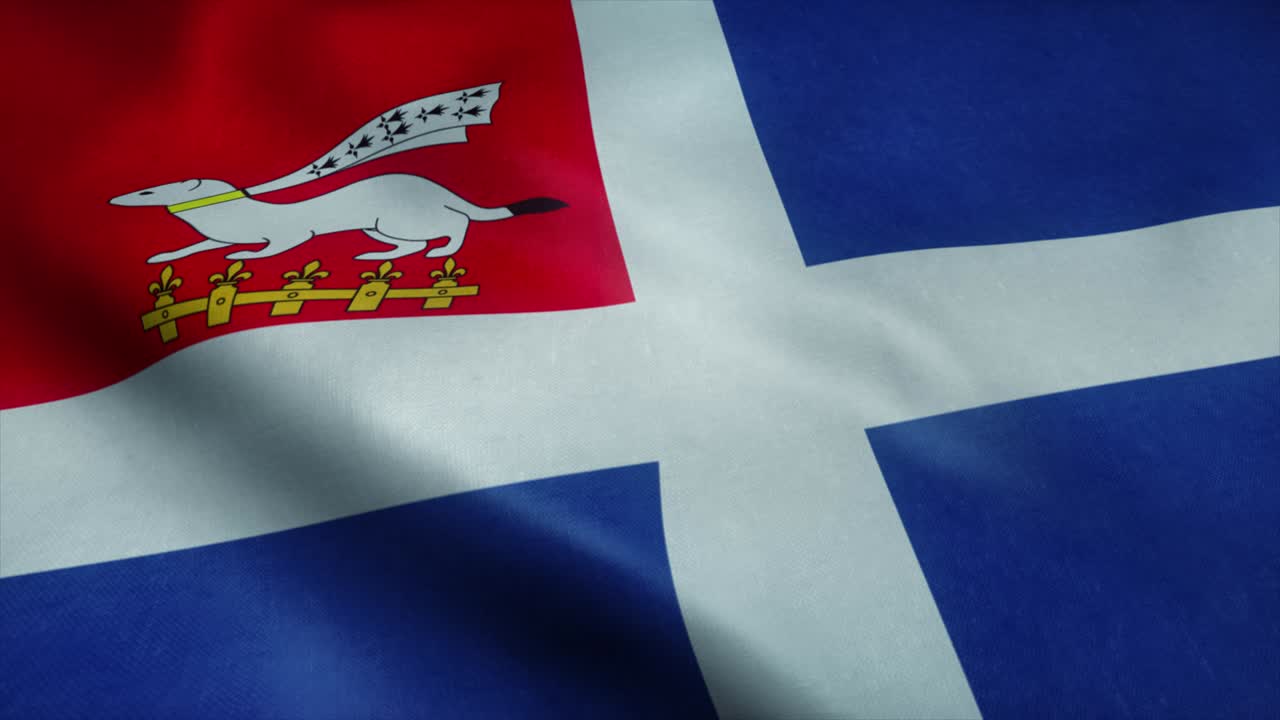 세인트 말로의 발, 프랑스의 도시, 바람에 흔들리는 현실적인 발 배경