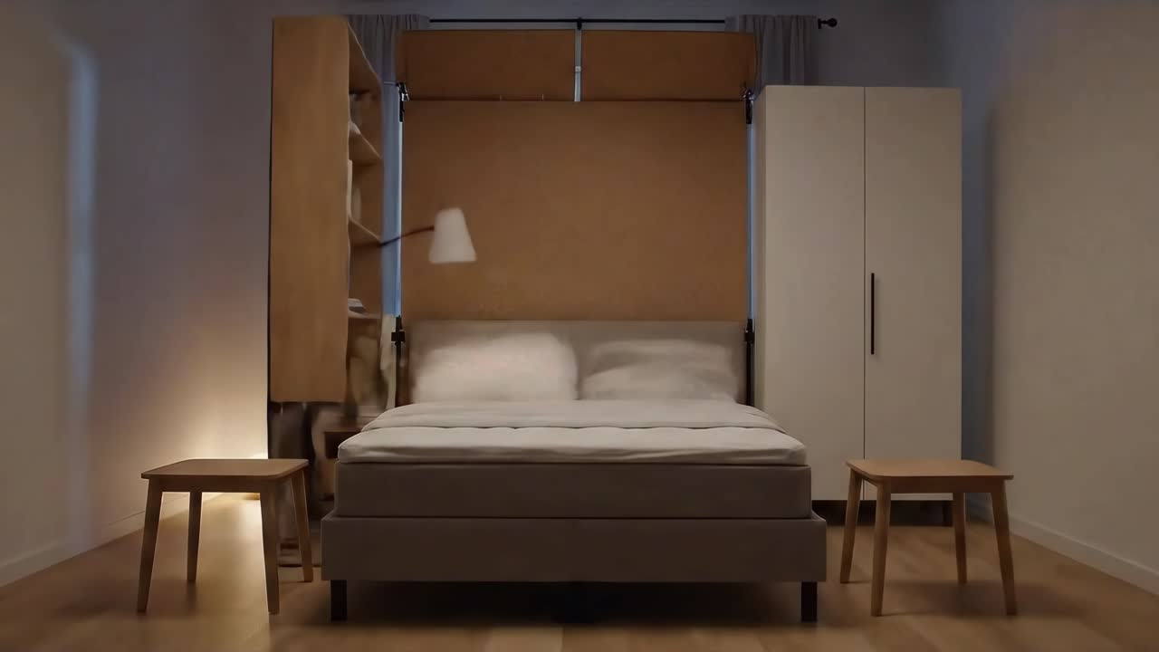 Space-Saving Murphy Bed Transformation for Small Bedrooms