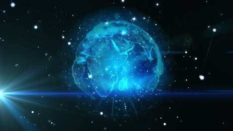 Animating-digital-globe-with-network-connections-and-data-points-on-dark-background