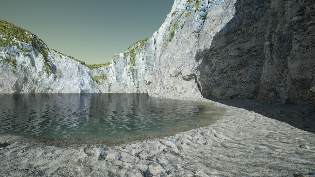 ⁇ 은 날 에 모래암 절벽