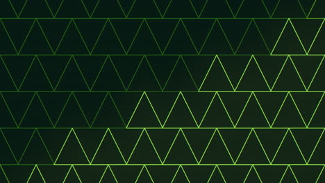 neon green geometric triangles pattern with pulse effect