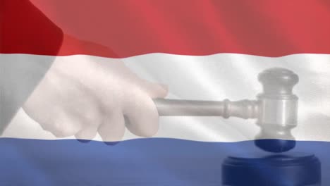 digital animation of netherland flag 4k