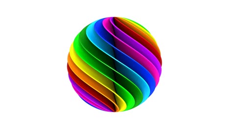esfera abstracta sobre fondo blanco. ilustración 3d aislada