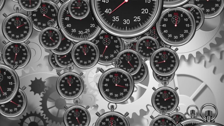 Stop watch and gears