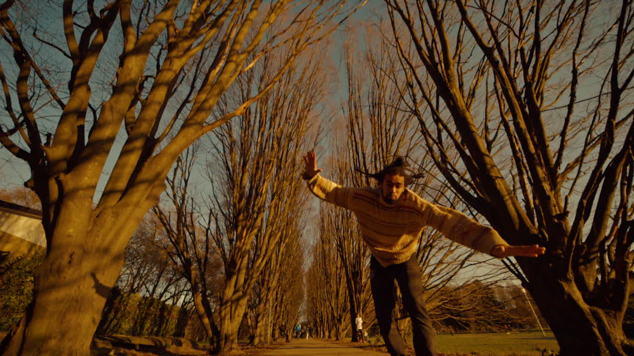 Park action and yoga poses