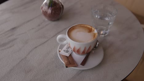 cappuccino in a cafe