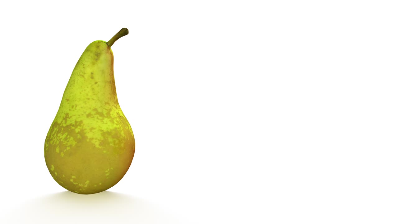 Pear rotating seamless loop white background